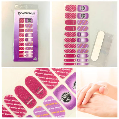 ネイルシール/紫＆赤 (クリアランスセール)