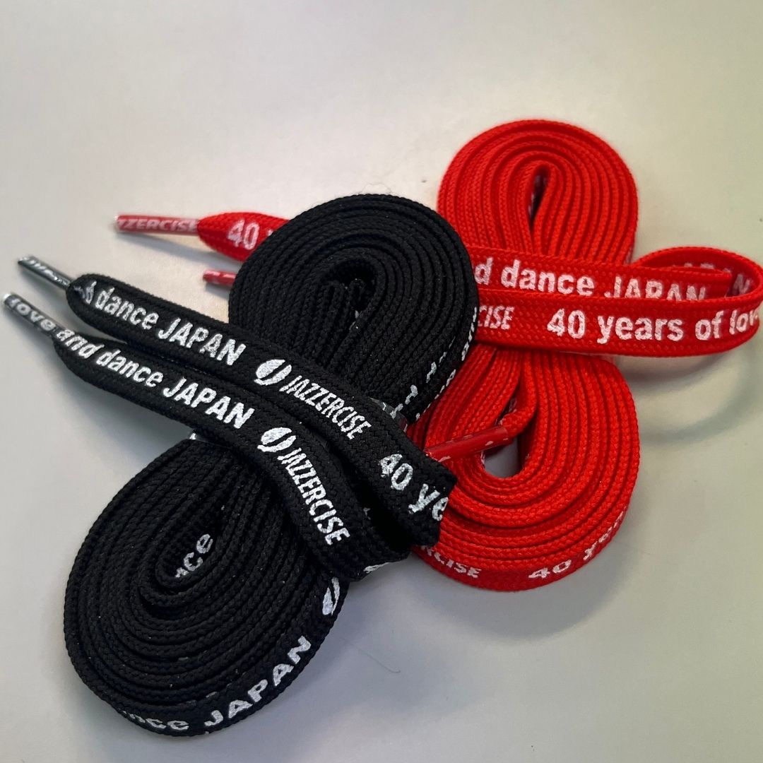 靴紐/赤＆黒2色セット(クリアランスセール)